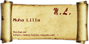 Muha Lilla névjegykártya